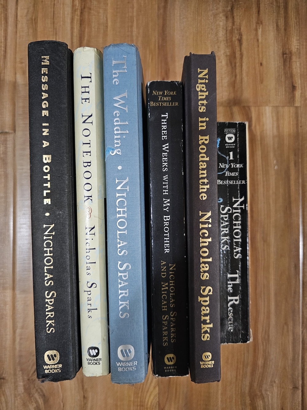 Nicholas Sparks Book Lot of 6 The Notebook Message in a Bottle Nights in Rodanth